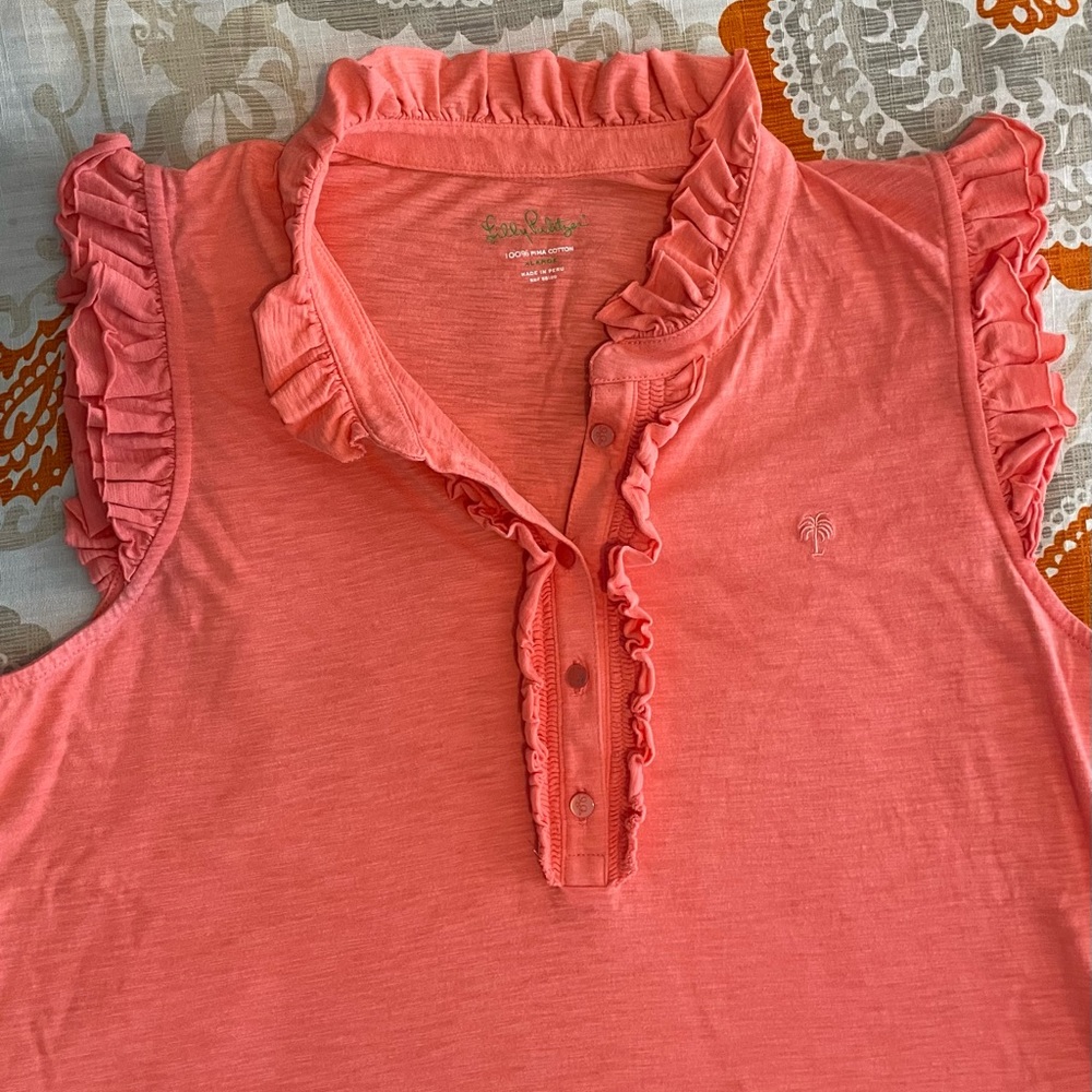 Lilly Pulitzer ruffle tank